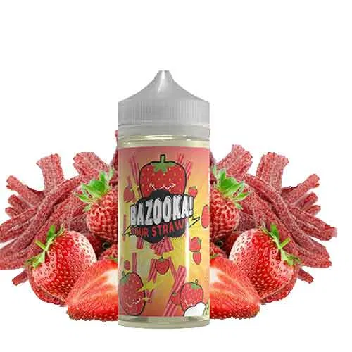 Strawberry By Bazooka Sour Straws 100ml