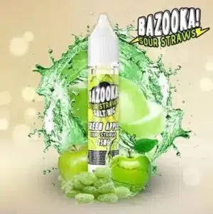 Green Apple Salt by Bazooka Sour Straws 