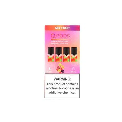 QPODS Salt Nic Oil Cartridge 0.9ml 4PCS/Pack, support JUL & JCo1 - Image 7