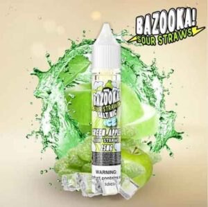 Green Apple ICE Salt by Bazooka Sour Straws 30ml